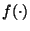 $f(\cdot)$