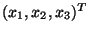 $(x_1, x_2, x_3)^T$