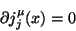 \begin{displaymath}
\partial j_{j}^{\mu}(x) = 0
\end{displaymath}