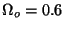 $\Omega _o=0.6$