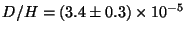 $D/H=\left( 3.4\pm 0.3\right) \times 10^{-5}$