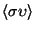 $\langle \sigma \upsilon
\rangle $
